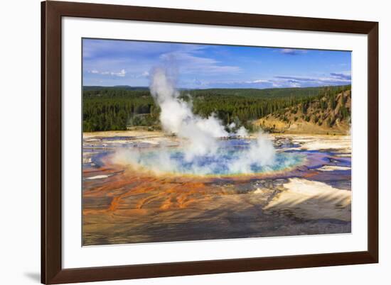 Grand Prismatic Spring, Yellowstone National Park, Wyoming, USA.-Russ Bishop-Framed Photographic Print