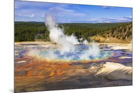 Grand Prismatic Spring, Yellowstone National Park, Wyoming, USA.-Russ Bishop-Mounted Photographic Print