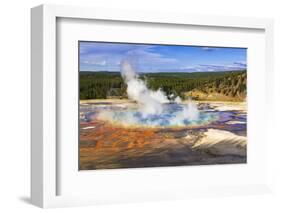 Grand Prismatic Spring, Yellowstone National Park, Wyoming, USA.-Russ Bishop-Framed Photographic Print