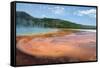 Grand Prismatic Spring-nero-Framed Stretched Canvas