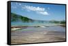 Grand Prismatic Spring-nero-Framed Stretched Canvas