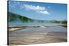 Grand Prismatic Spring-nero-Stretched Canvas