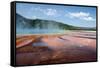 Grand Prismatic Spring-nero-Framed Stretched Canvas