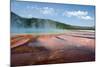 Grand Prismatic Spring-nero-Mounted Photographic Print