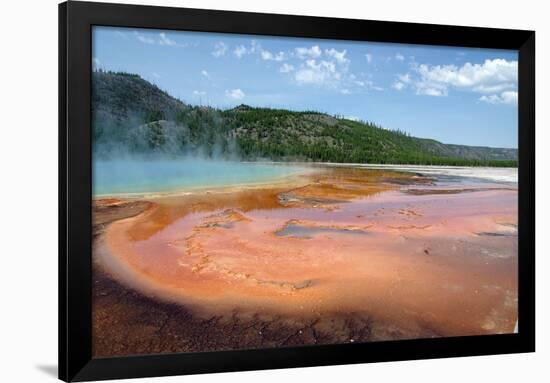 Grand Prismatic Spring-nero-Framed Photographic Print