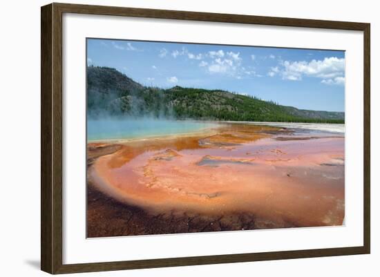 Grand Prismatic Spring-nero-Framed Photographic Print