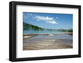 Grand Prismatic Spring-nero-Framed Photographic Print