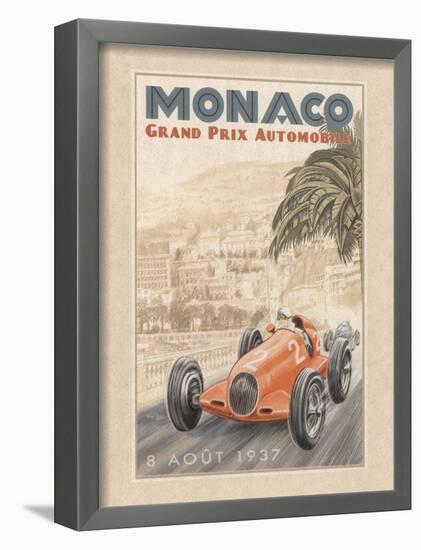 Grand Prix Automobile, c.1937-Bruno Pozzo-Framed Art Print