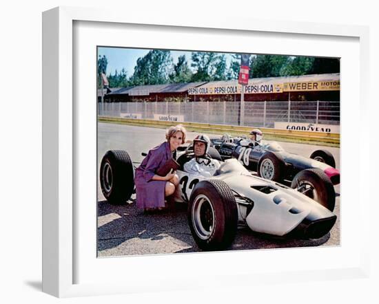 Grand Prix, Eva Marie Saint, James Garner, 1966.-null-Framed Photo