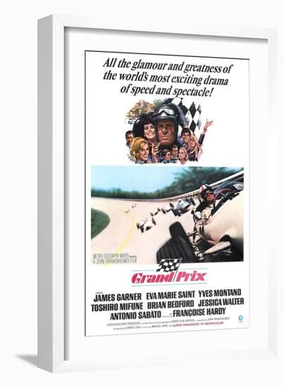 Grand Prix, James Garner, Eva Marie Saint, 1966-null-Framed Art Print