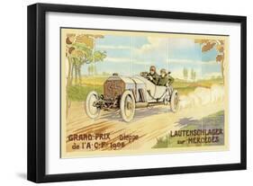 Grand-Prix: Lautenschlager Sur Mercedes-null-Framed Art Print