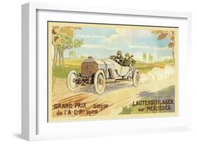 Grand-Prix: Lautenschlager Sur Mercedes-null-Framed Art Print