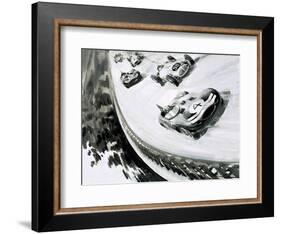 Grand Prix, Monza, Italy, in 1957-null-Framed Giclee Print