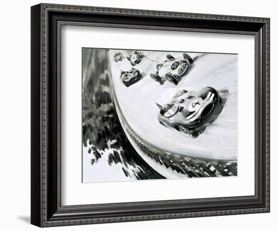Grand Prix, Monza, Italy, in 1957-null-Framed Giclee Print