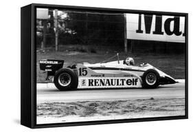 Grand Prix of Belgium May 9, 1982 : Alain Prost Driving a Renault-null-Framed Stretched Canvas
