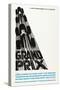 Grand Prix, Poster Art by Saul Bass, 1966-null-Stretched Canvas