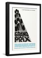 Grand Prix, Poster Art by Saul Bass, 1966-null-Framed Art Print