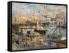 Grand Quai at Havre, 1872-Claude Monet-Framed Stretched Canvas