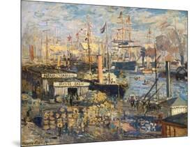 Grand Quai at Havre, 1872-Claude Monet-Mounted Giclee Print