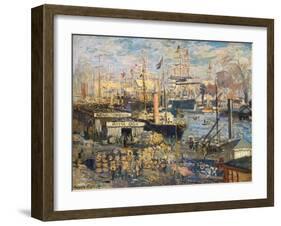 Grand Quai at Havre, 1872-Claude Monet-Framed Giclee Print