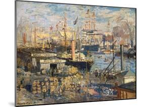 Grand Quai at Havre, 1872-Claude Monet-Mounted Giclee Print