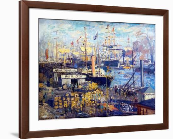 Grand Quay at Le Havre, 1874-Claude Monet-Framed Giclee Print