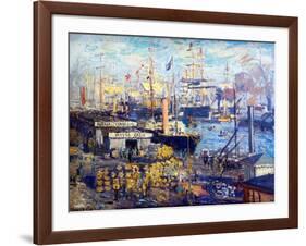 Grand Quay at Le Havre, 1874-Claude Monet-Framed Giclee Print