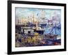 Grand Quay at Le Havre, 1874-Claude Monet-Framed Giclee Print