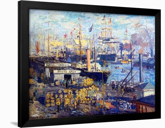 Grand Quay at Le Havre, 1874-Claude Monet-Framed Giclee Print
