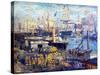 Grand Quay at Le Havre, 1874-Claude Monet-Stretched Canvas