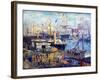 Grand Quay at Le Havre, 1874-Claude Monet-Framed Premium Giclee Print