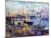 Grand Quay at Le Havre, 1874-Claude Monet-Mounted Premium Giclee Print