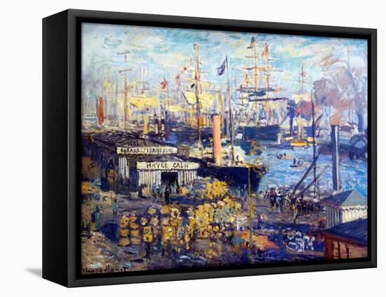 Grand Quay at Le Havre, 1874-Claude Monet-Framed Stretched Canvas
