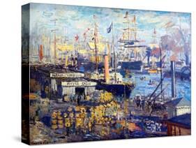 Grand Quay at Le Havre, 1874-Claude Monet-Stretched Canvas