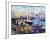 Grand Quay at Le Havre, 1874-Claude Monet-Framed Giclee Print