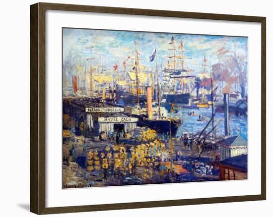 Grand Quay at Le Havre, 1874-Claude Monet-Framed Giclee Print