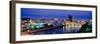 Grand Rapids at dusk, Kent County, Michigan, USA-null-Framed Photographic Print