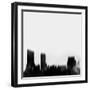 Grand Rapids City Skyline - Black-NaxArt-Framed Art Print