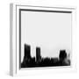 Grand Rapids City Skyline - Black-NaxArt-Framed Art Print