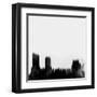 Grand Rapids City Skyline - Black-NaxArt-Framed Art Print