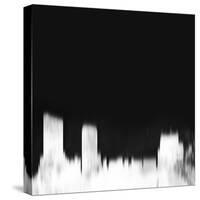 Grand Rapids City Skyline - White-NaxArt-Stretched Canvas
