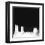 Grand Rapids City Skyline - White-NaxArt-Framed Art Print