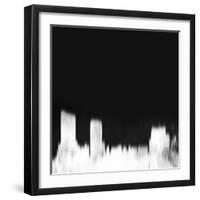 Grand Rapids City Skyline - White-NaxArt-Framed Art Print