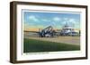 Grand Rapids, Michigan - Boarding Scene at Kent County Airport-Lantern Press-Framed Art Print