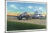 Grand Rapids, Michigan - Boarding Scene at Kent County Airport-Lantern Press-Mounted Art Print