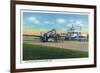 Grand Rapids, Michigan - Boarding Scene at Kent County Airport-Lantern Press-Framed Premium Giclee Print