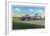 Grand Rapids, Michigan - Boarding Scene at Kent County Airport-Lantern Press-Framed Art Print