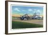 Grand Rapids, Michigan - Boarding Scene at Kent County Airport-Lantern Press-Framed Art Print