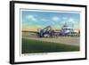 Grand Rapids, Michigan - Boarding Scene at Kent County Airport-Lantern Press-Framed Art Print