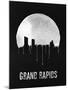 Grand Rapids Skyline Black-null-Mounted Art Print